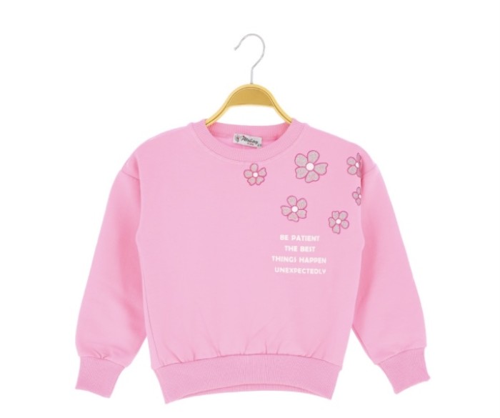 7-10 Yaş Kız Bluz Çiçek Baskılı 2 İp Şrd